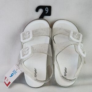 Kidgets Glittery Sandals - White and Silver